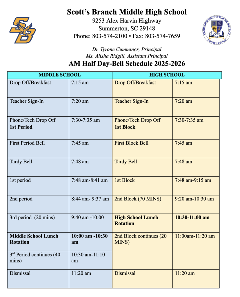 Early Dismissal Jan. 23rd