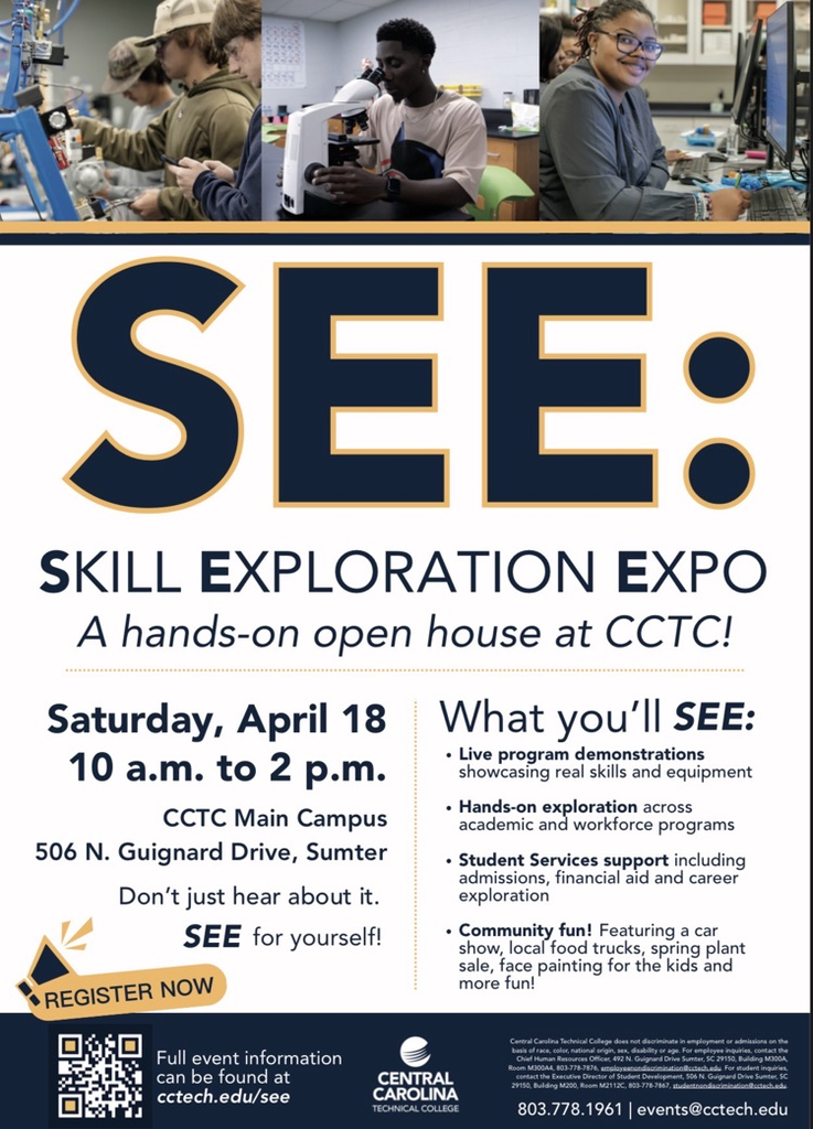 SEE - Skill Exploration Expo 4/18 CCTC Sumter Campus