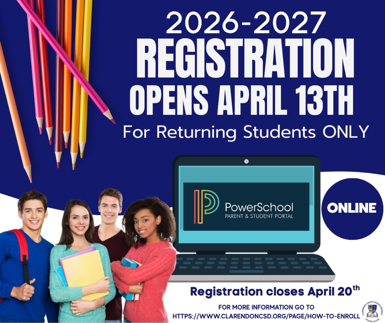 Returning Students Registration Opens 