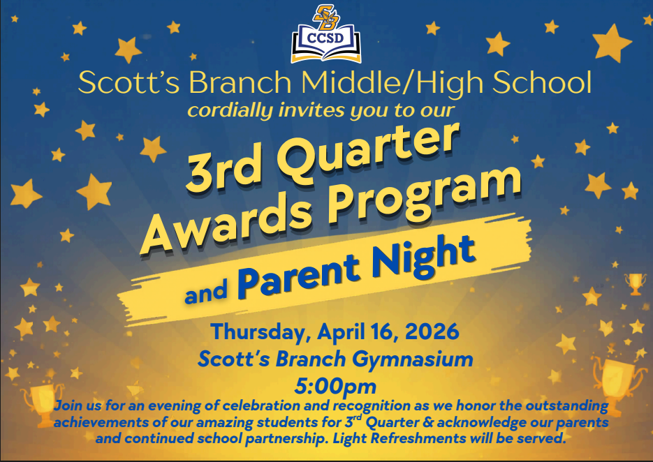 SBMHS Awards Program and Parent Night Thursday April 16th at 5:00 PM