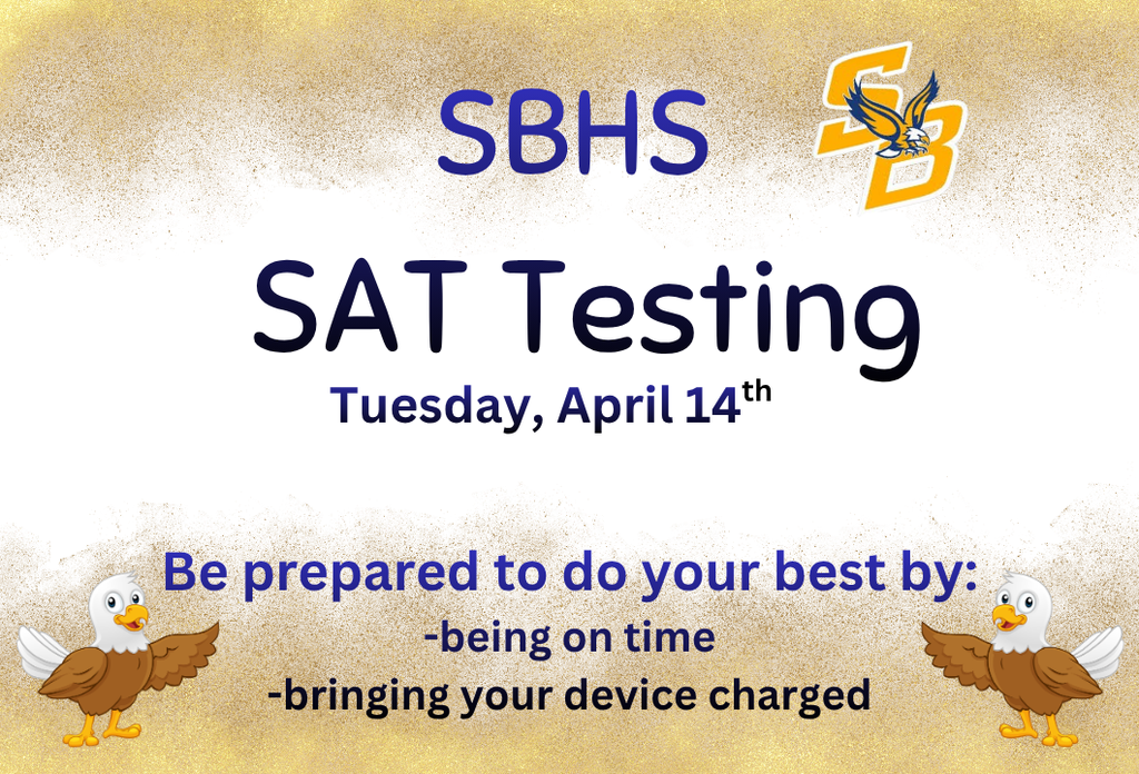 SAT Testing Tuesday, April 14th