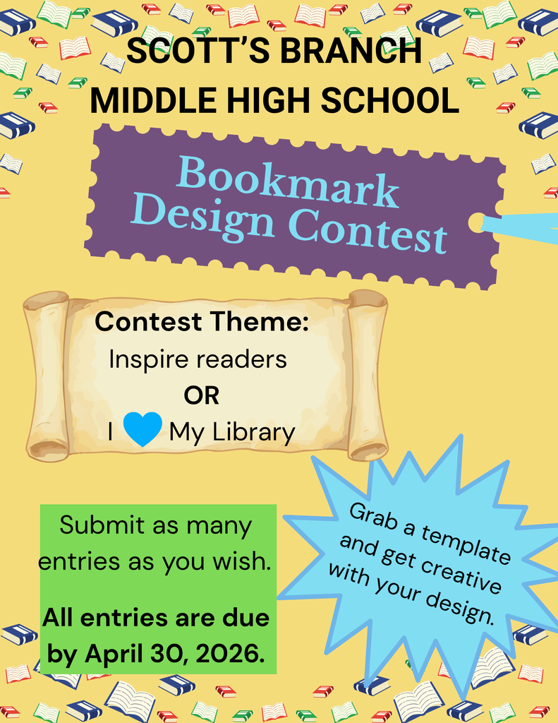 SBMHS Bookmark Design Contest Flyer