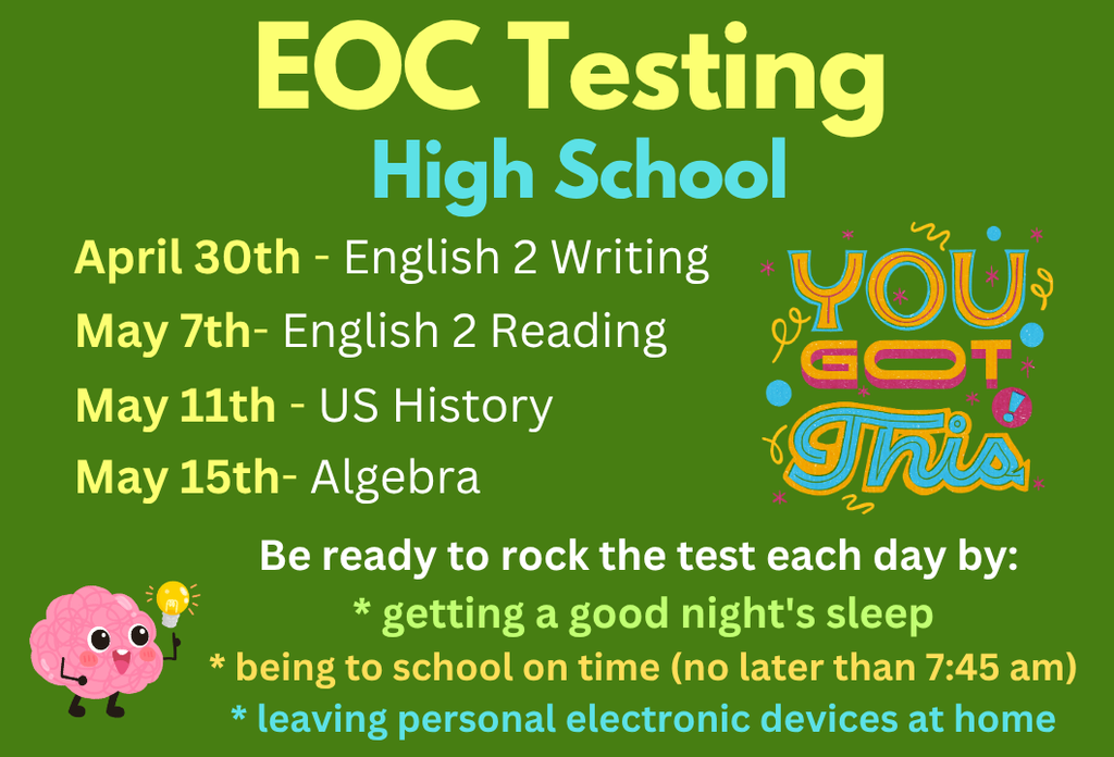 EOC Testing Dates