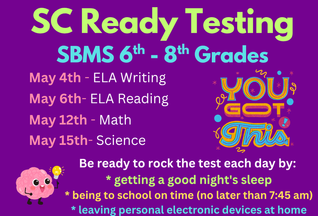 SC Ready Testing Dates