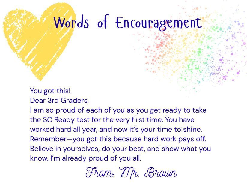 Dear 3rd Graders