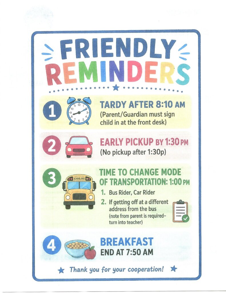 Friendly Reminders