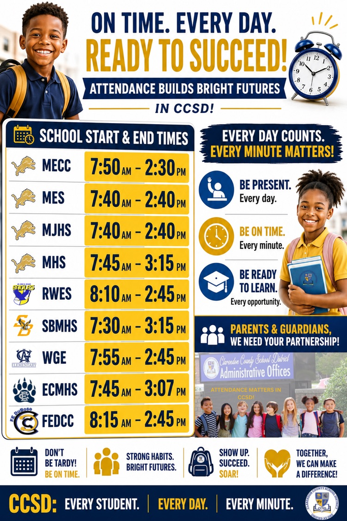 school start times and end times!
