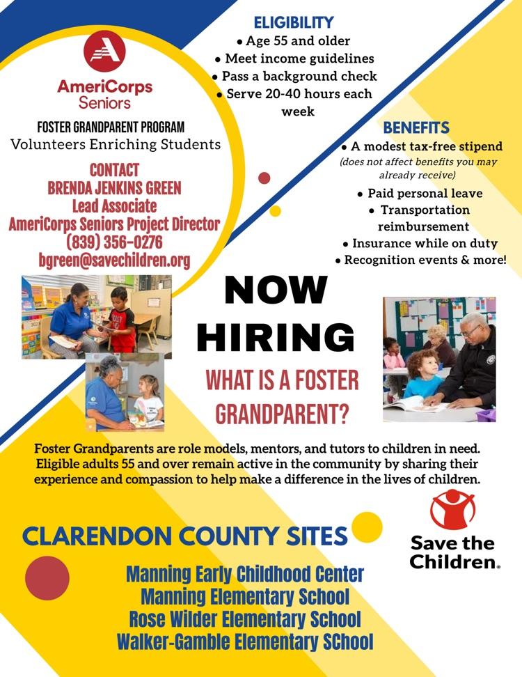 Now Hiring Foster Grandparents!