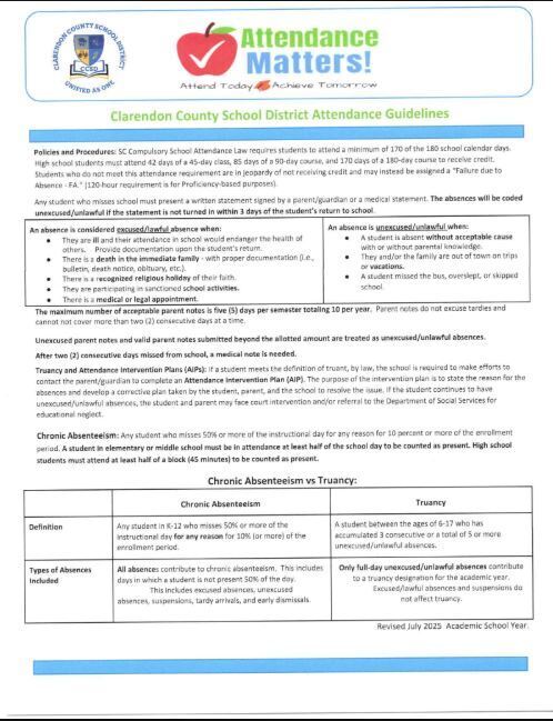 School Attendance Information