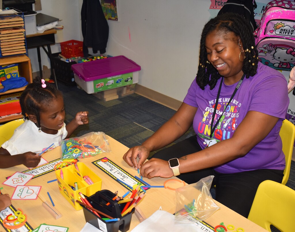 Creating a masterpiece with Mrs. Felder 
