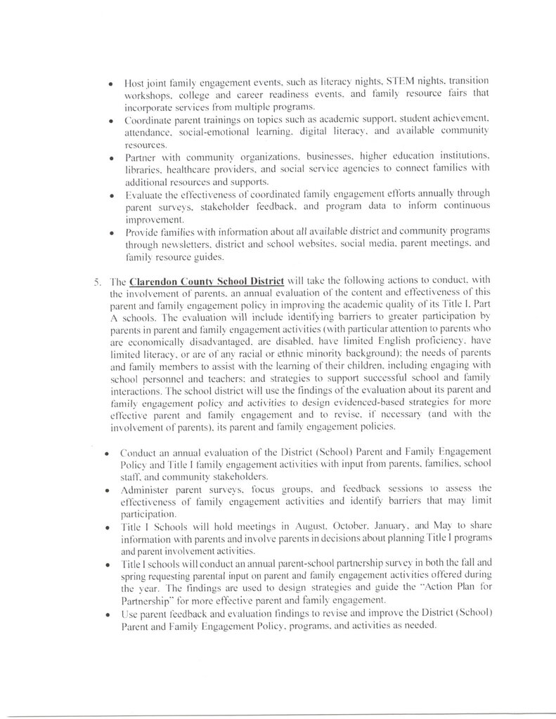 Parent and Family Engagement Policy
