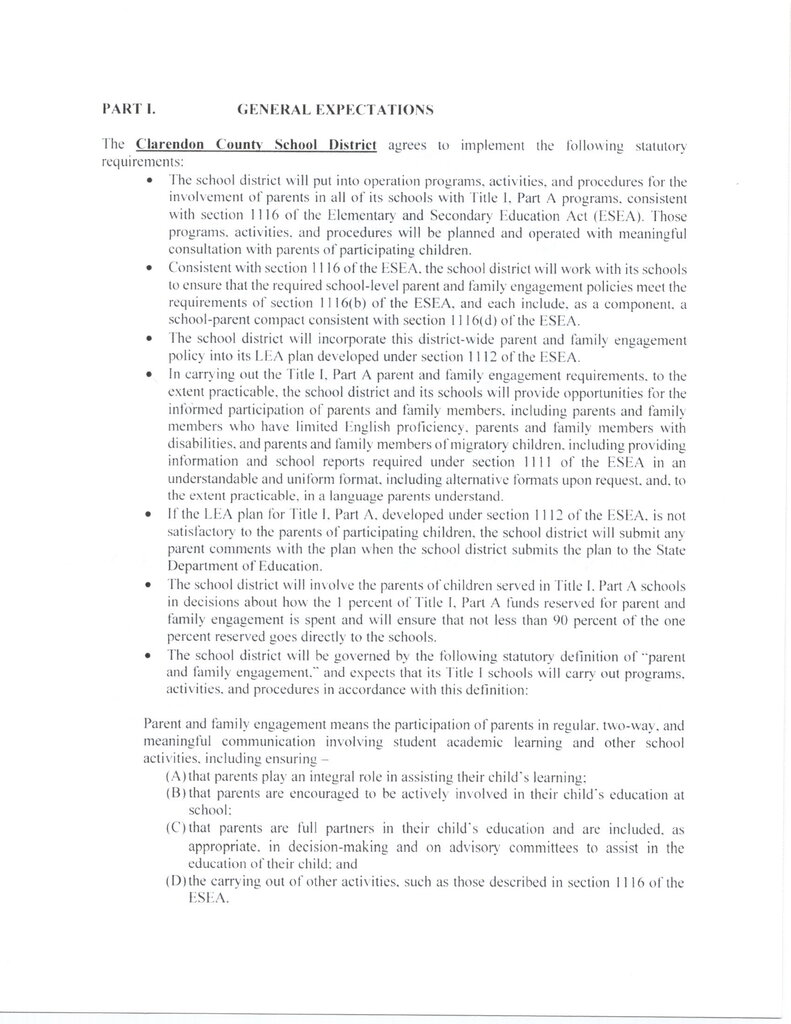 Parent and Family Engagement Policy