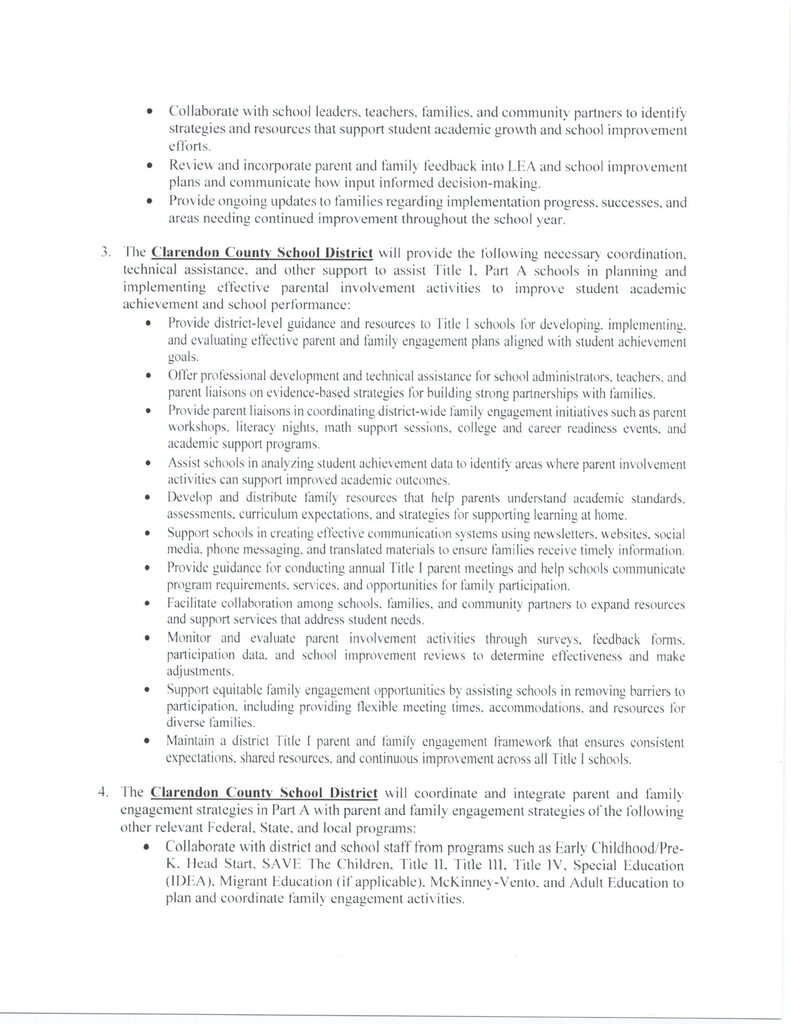 Parent and Family Engagement Policy
