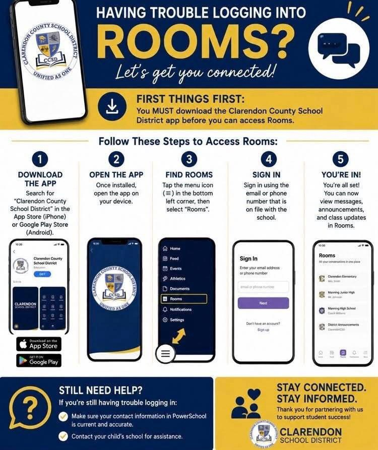 Having trouble with CCSD Rooms App?