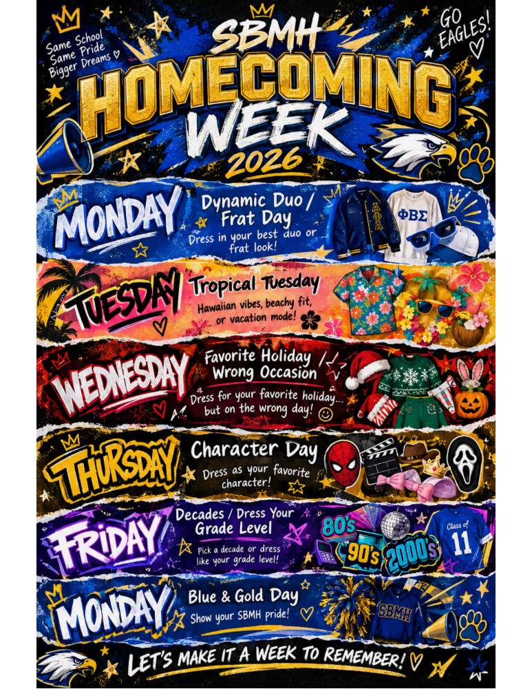 🎉 Homecoming Spirit Week is here! 🎉