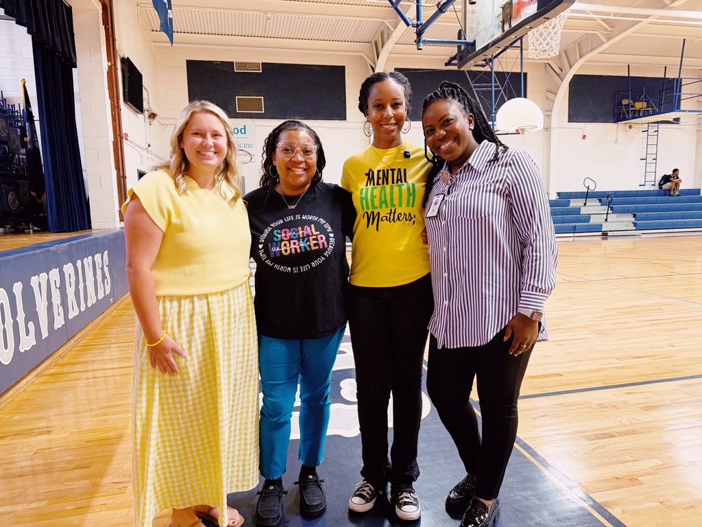 Ashley Walker, Founder of My FAD with our District Social Work Team 