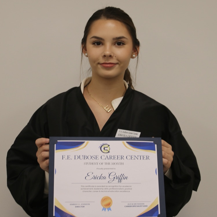 Celebrating, Erica Griffin, FEDCC Student of the Month