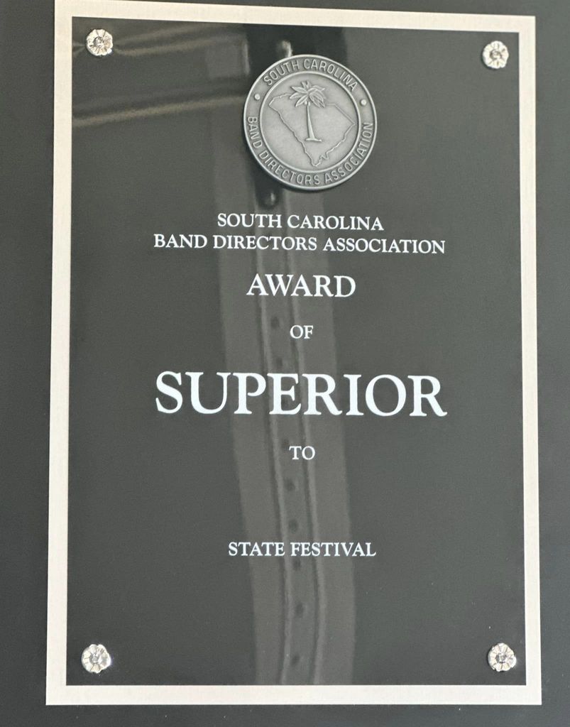 SCBDA Superior award for our MHS Band