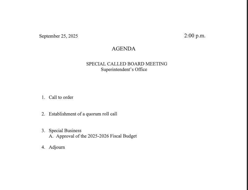 Budget Board Meeting