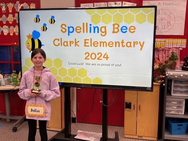 Congratulations to Dallas, who won the CES Spelling Bee, and will be representing us at the Johnson County Spelling Bee in January.