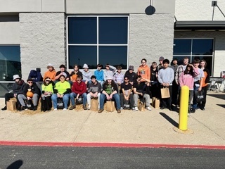 Students on construction field trip