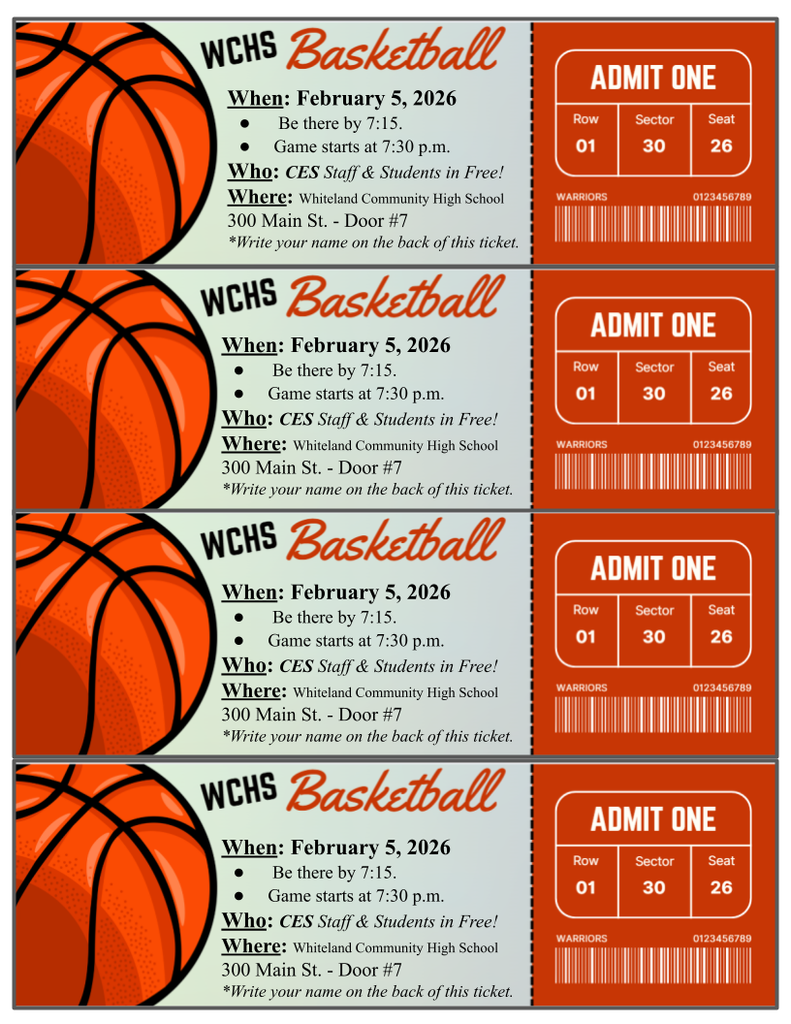 CES Elementary Night at WCHS Basketball