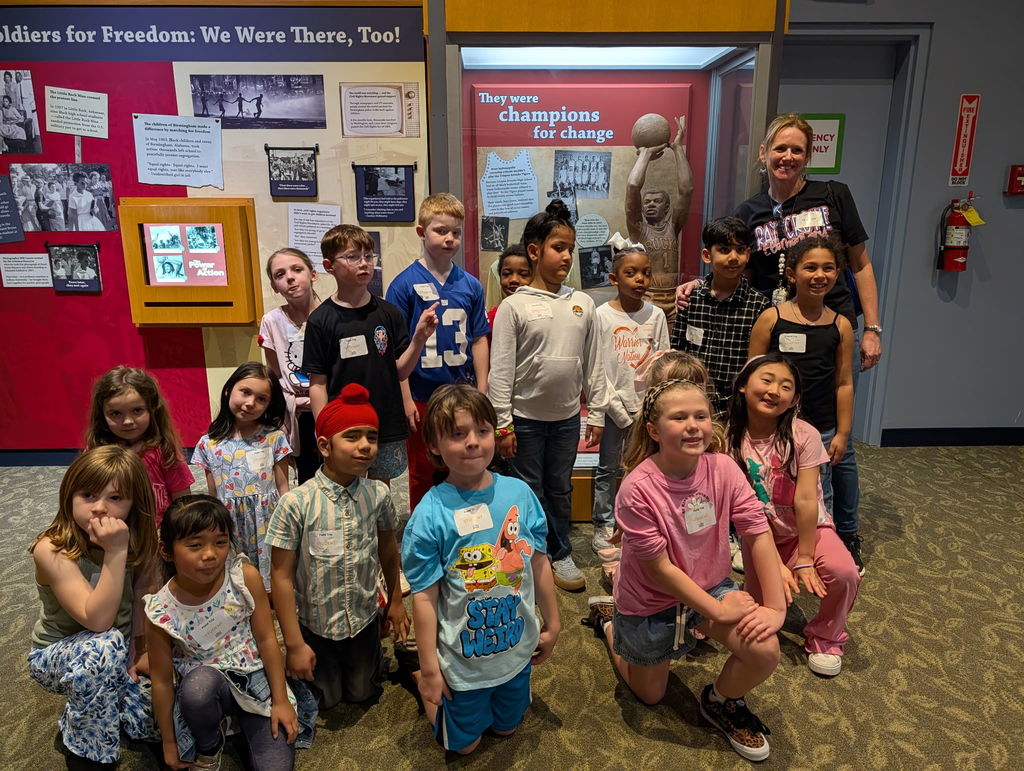 Ray Crowe Students at the Ray Crowe exhibit. 