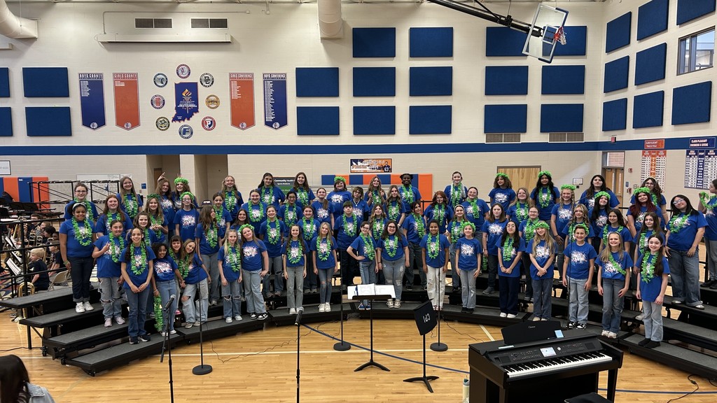 Middle school choir on risers