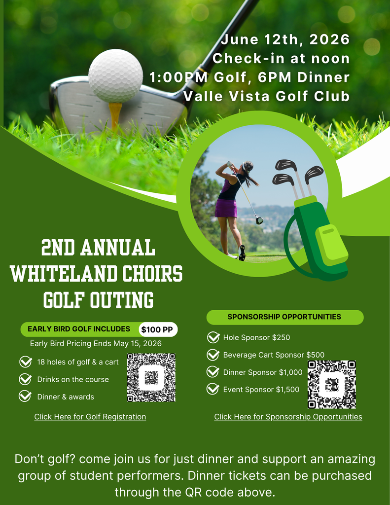 WCHS Golf Flyer with information on the post