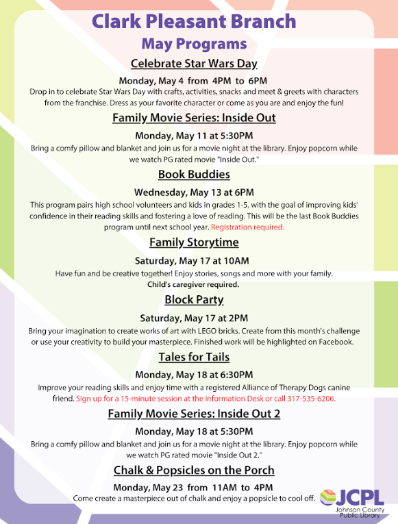 May Programs