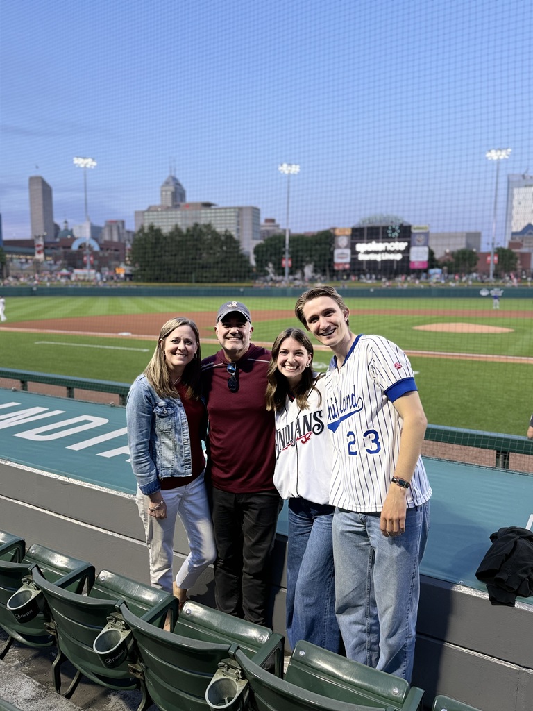 Hanna and her family at the game