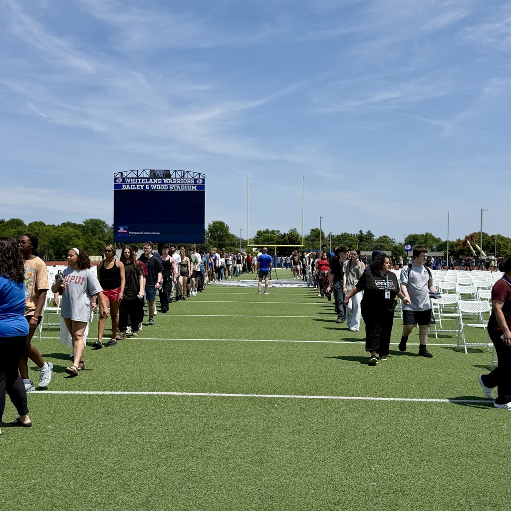 Practicing walking into graduation