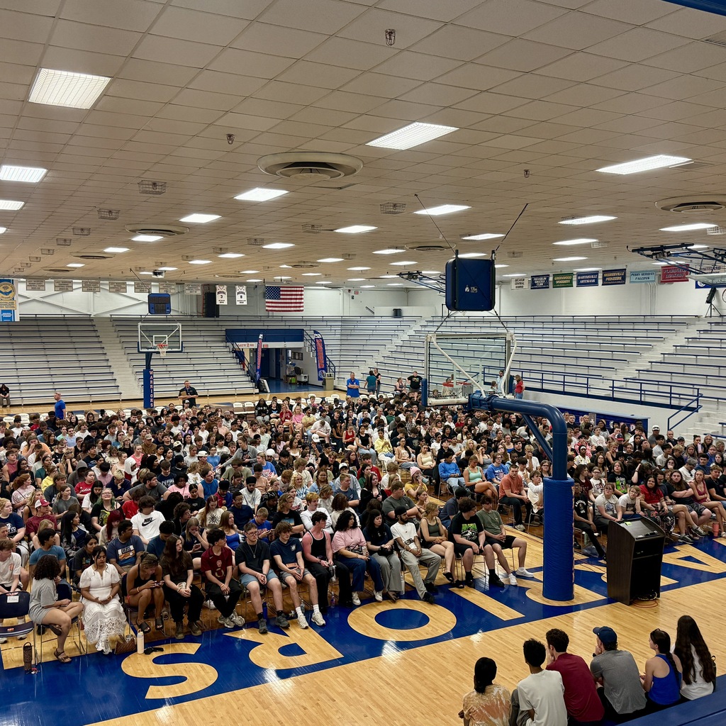 The entire senior class in the gym