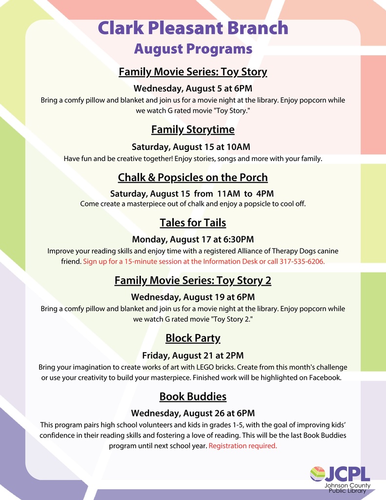 August Programs