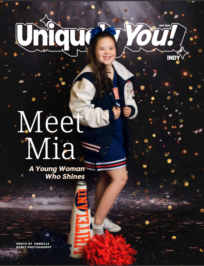 Mia in cheer outfit on the cover