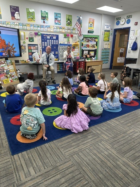 Dr.Edsell reads to KDG