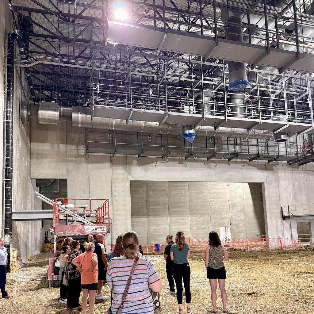 Looking at new auditorium