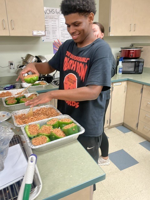 Making Stuffed Peppers