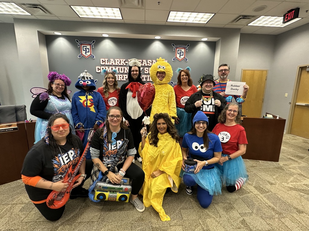 Everyone in costume at admin