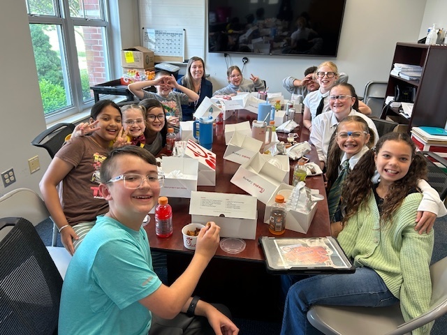Nurse Emily provided a Chic-Fil-A lunch for all of the CES 5th graders who helped her in the clinic this year.