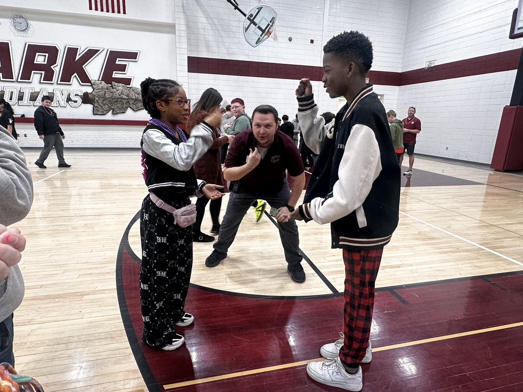 Students in their No Tardy Party