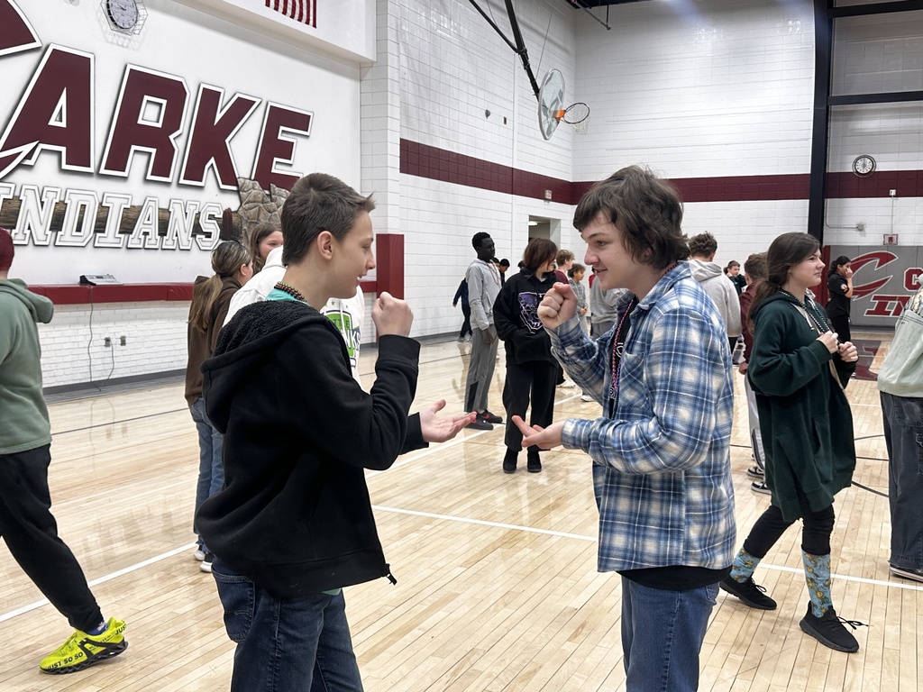 Students in their No Tardy Party