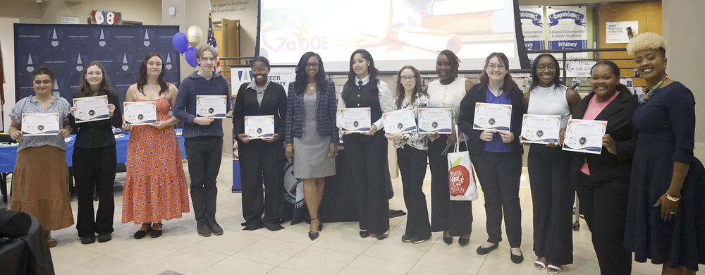 Students at Future Educator signing day event