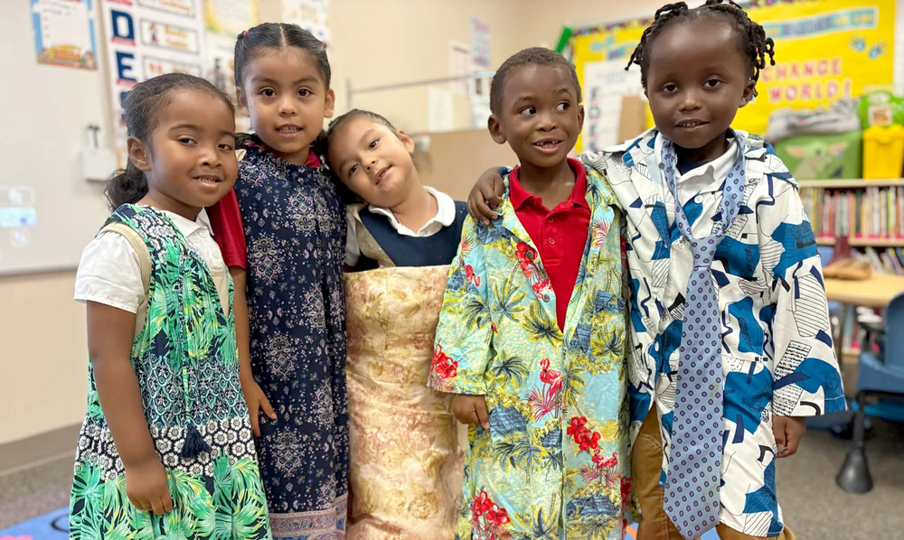 Students smiling