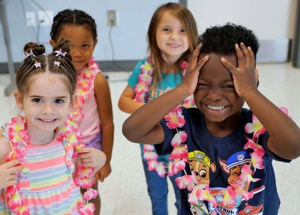 Students smiling