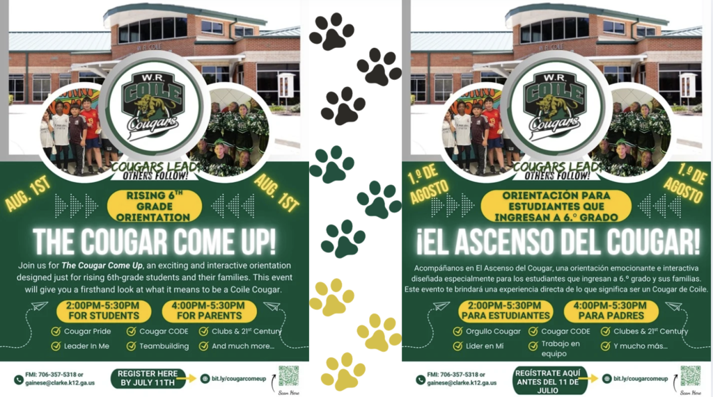 The Cougar Come Up Flyer