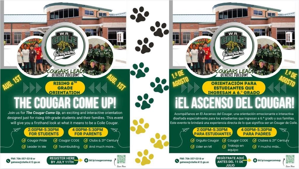 Cougar Come Up Flyer
