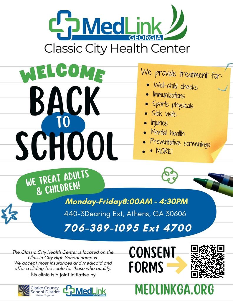 Classic City Health Center Flyer 
