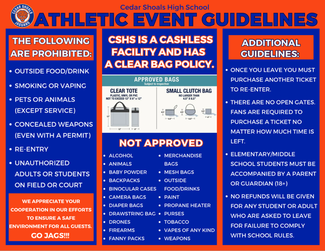Athletic event Guidelines for CCSD.