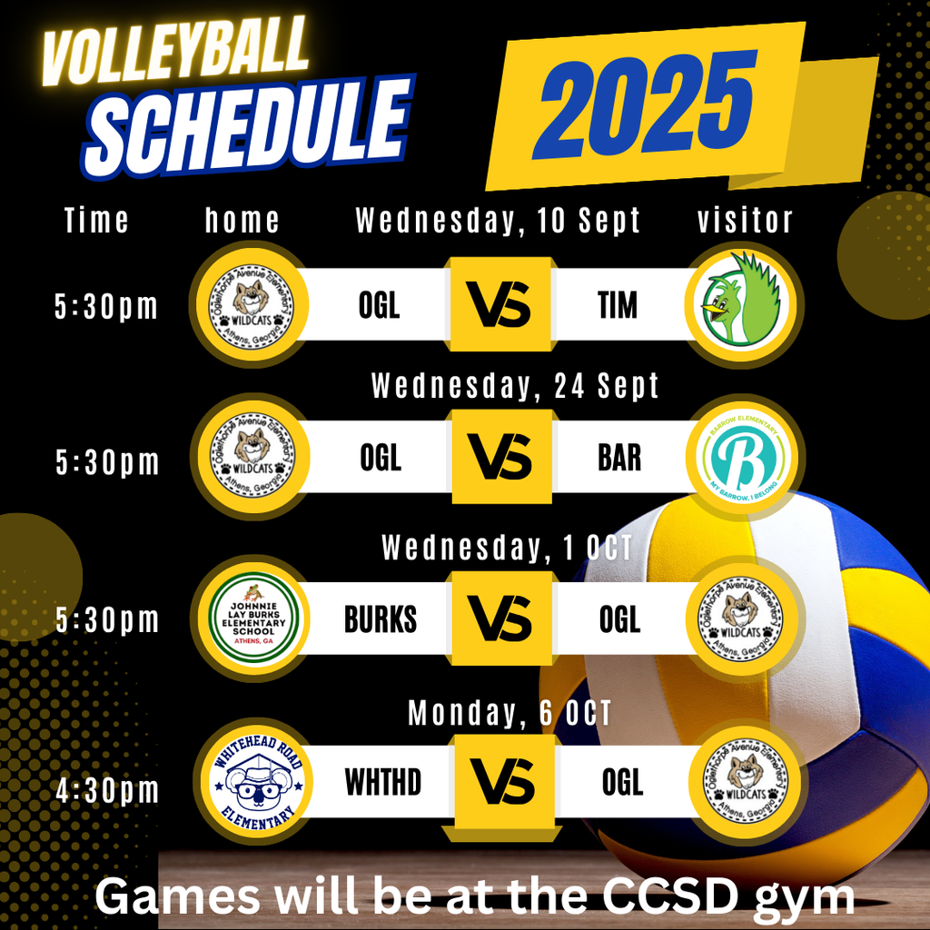 OAES Volleyball Schedule